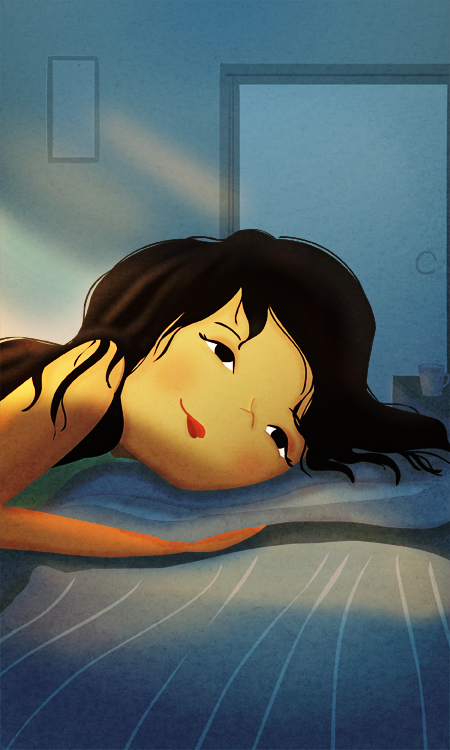 black girl waking up in the morning cartoon